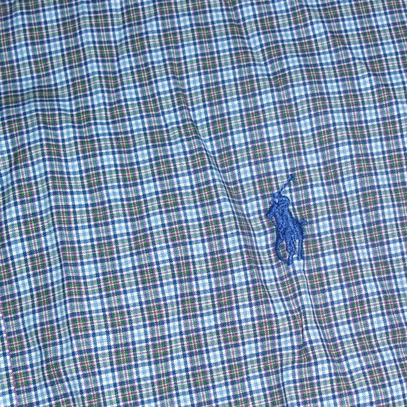 Ralph Lauren Polo $89 Mens sz. XXL Blue Red Green White Plaid Button Down Shirt - Picture 2 of 4